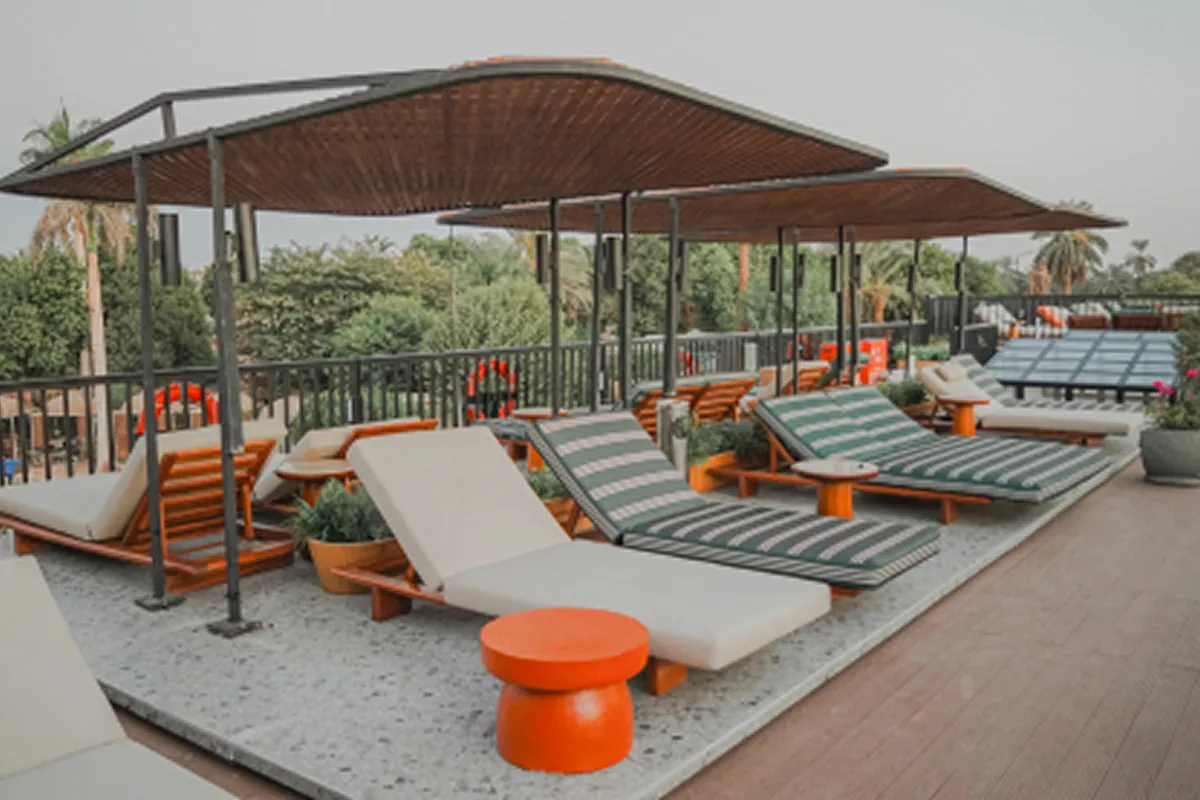 Sun deck of the Lady Mary Nile Cruise Nile cruise